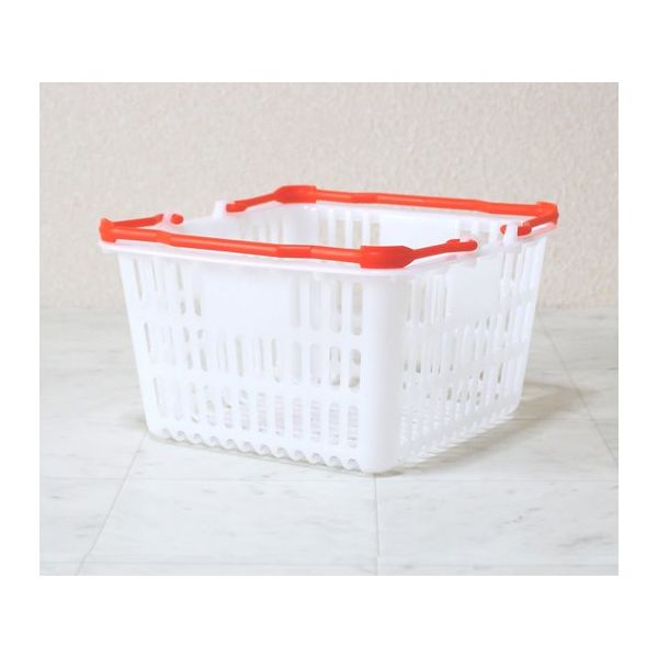 大和産業 買い物かご ナチュラル把手オレンジ 5個入 SL-1 1セット(5個) 65-5552-35（直送品）
