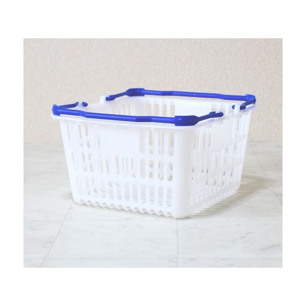 大和産業 買い物かご ナチュラル把手ロイヤルブルー 5個入 SL-1 1セット(5個) 65-5552-36（直送品）