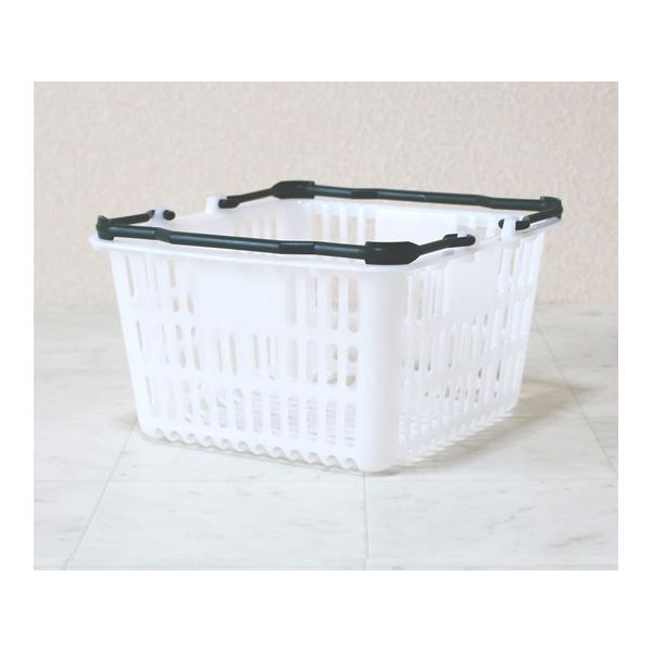 大和産業 買い物かご ナチュラル把手エバーグリーン 5個入 SL-1 1セット(5個) 65-5552-37（直送品）