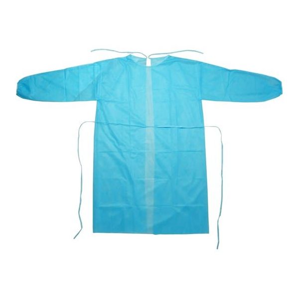 小野商事 不織布アイソレーションガウン ブルー フリーサイズ 100着入 WS6670 1箱(100着) 65-8737-47（直送品）
