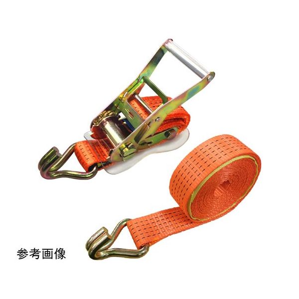 アズワン ラッシングベルト フックタイプ 固定側:0.5m 巻側:8m 67-2186-93 1本（直送品）