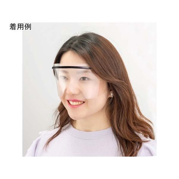 アズワン HMアイシールド ブラック 10セット (1セット:フレーム1個+替シールド5枚) 67-4765-21 1箱(10セット)（直送品）