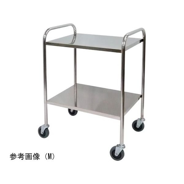 スギモト産業 ステンレスワゴン(天板フラット・2段)L W750×D450×H800mm 完成品 OA-32CL 1台 67-5758-67（直送品）