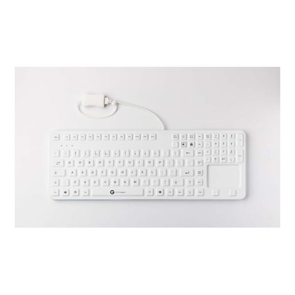 GETT 洗えるシリコンキーボード IP68保護 有線USBケーブル キー数109 KSI-U10210 1個 67-5721-43（直送品）