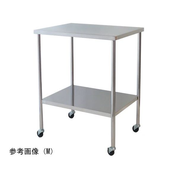 スギモト産業 ステンレス器械卓子(天板フラット・2段)M W600×D450×H750mm 完成品 OA-11M 1台 67-5758-28（直送品）