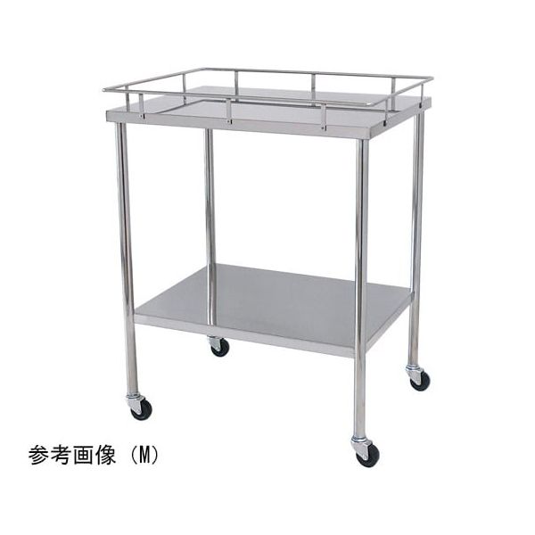 スギモト産業 ステンレス器械卓子(天板四方柵付・2段)S W450×D300×H750mm 完成品 OA-13S 1台 67-5758-33（直送品）