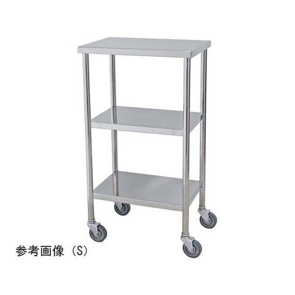 スギモト産業 ステンレス器械卓子(天板フラット・3段)M W600×D450×H850mm 完成品 OA-15BM 1台（直送品）