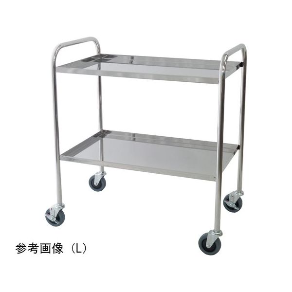 スギモト産業 ステンレスワゴン(天板四方立ち上がり・2段)L W750×D450×H800mm 完成品 OA-32BL 1台（直送品）