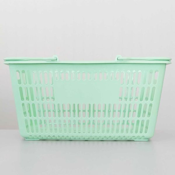 大和産業 買い物かご ライトグリーン 5個入 SL-30 1セット(5個) 67-6600-44（直送品）