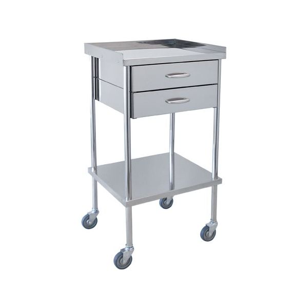 スギモト産業 引出付きステンレス器械卓子(天板三方当て板付) 引出付 W460×D410×H880mm 完成品 OA-18B 1台（直送品）