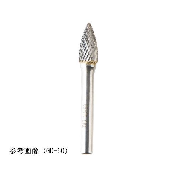 TAG 標準タイプ超硬バー シャンク径6mm Gシリーズ ダブル 全長69mm GD-100 1本 68-0617-68（直送品）