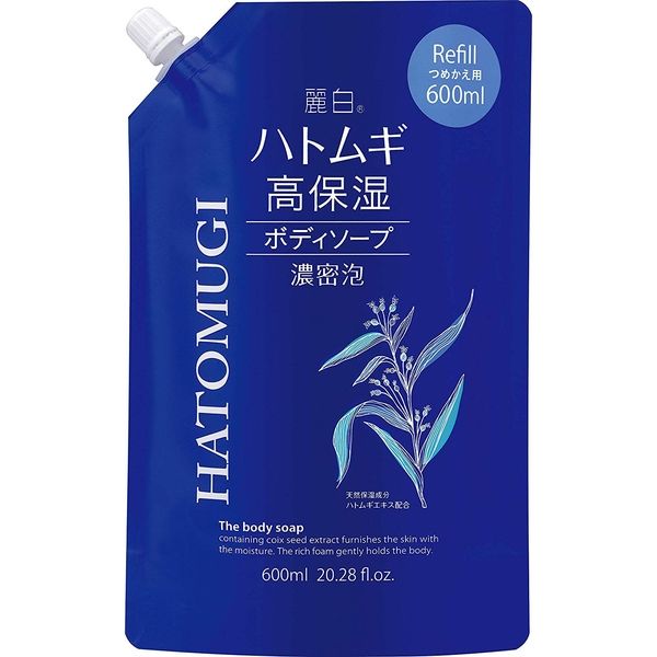 熊野油脂 麗白 ハトムギ 高保湿ボディソープ 詰替 4513574031371 1個(600ML)（直送品）