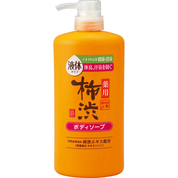 熊野油脂 四季折々　薬用　柿渋　ボディソープ　本体　６００ｍｌ 4513574042247 1個(600ML)（直送品）