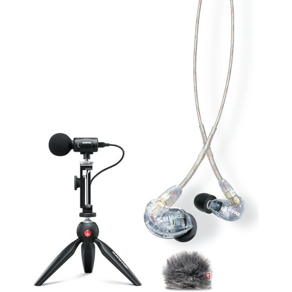 【美品】SHURE MV88+ ビデオキット マイク 三脚 ブラック 元箱付き○カラー