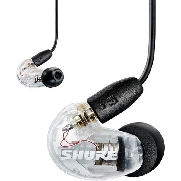 SHURE 高遮音性イヤホン／クリア（リモコンマイク付きケーブル） SE215DYCL+UNI-A 1個（直送品）