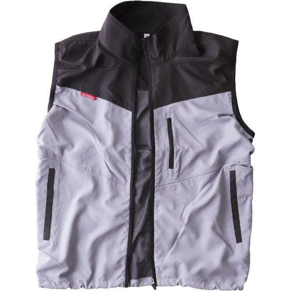 AIR VESTのみ（ファン無し） AD-1000 グレー×ブラック M　1着 日光物産（直送品）