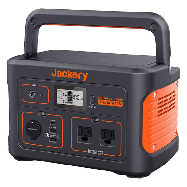 ポータブル電源　蓄電池　充電器　708Wh容量　ポータブル電源708　PTB071 1台　Jackery