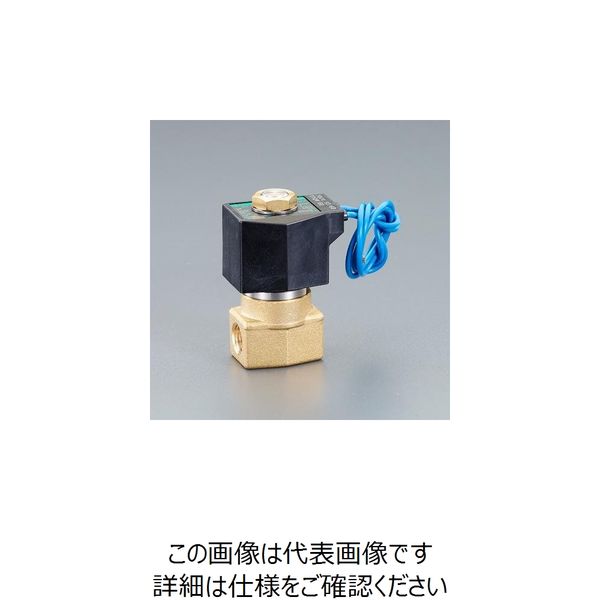 エスコ AC100V・Rc1/2”(10.0mm) 2方向電磁弁 EA153HA-25 1個（直送品