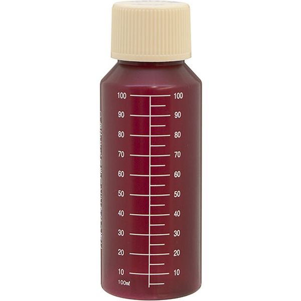 金鵄製作所 NK茶投薬瓶 100mL セーフティキャップ 白色目盛 B43A0-00000 1箱(200本入)（直送品）