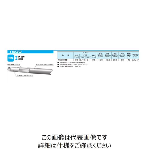 ニッタ（NITTA） ホース 100m 1500-03-100 1巻（直送品）