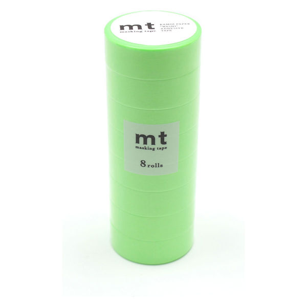 mt マスキングテープ 8P(同色８巻セット） ショッキンググリーン　幅15mm×7m MT08P211R 1個 カモ井加工紙（直送品）
