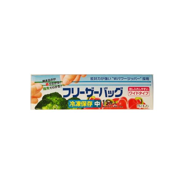 日本サニパック スマートキッチン フリーザーバッグ M 透明 0.06mm(15枚×30点セット) 4902393458375（直送品）