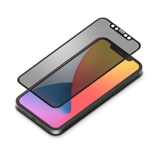 PGA iPhone 12/12 Pro用 ガイドフレーム付き Dragontrail(R)液晶全面保護ガラス 覗き見防止（直送品）