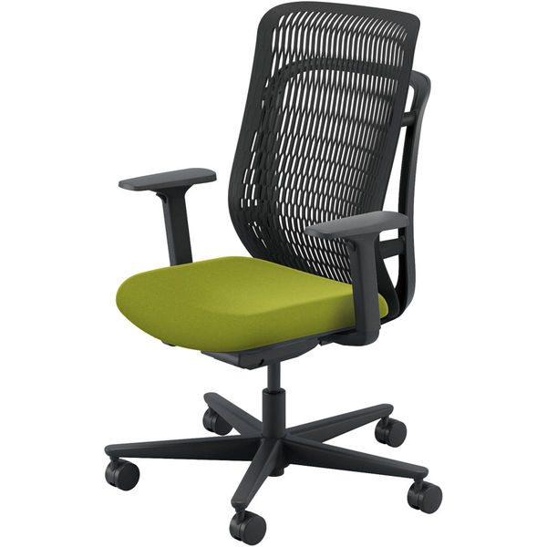 内田洋行 AJチェア ヘッドレスト無 ハンガー無 肘無し ウレタンキャスター ブラック×ライトグレー 1脚(メーカー直送) 中古AJチェア ウチダ⁄UCHIDA 肘無ハイバックチェア 507214 - 中古