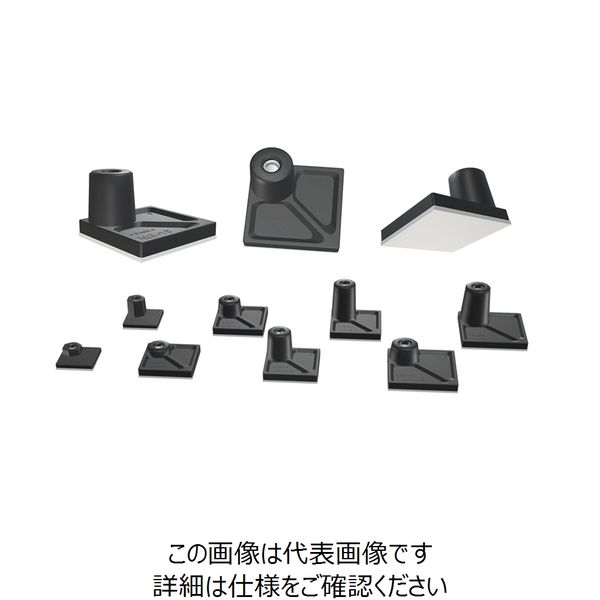 タカチ電機工業 ナット入り貼付スペーサー AST4ー20BーP AST4-20B-P 1セット(100個:50個×2袋)（直送品）