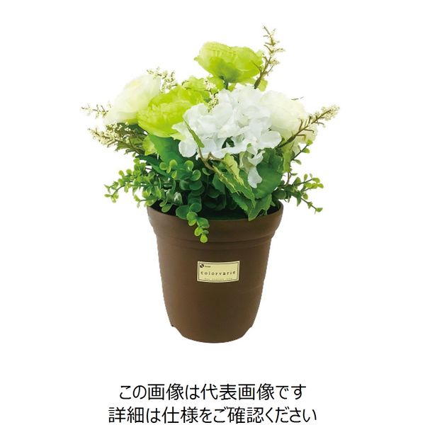 ユニット 造花鉢 ラナンキュラス(グリーン色) 935-45 1個（直送品）