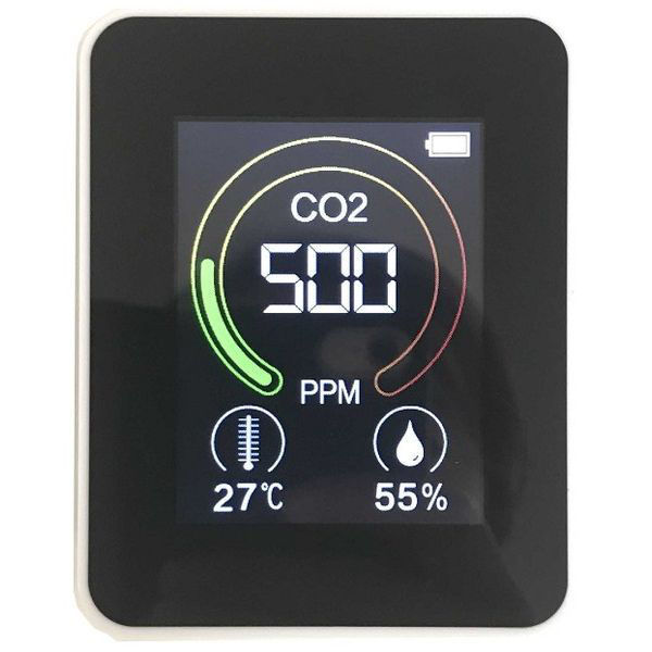 インテック 二酸化炭素濃度測定器 温度計・湿度計付き CO2モニター