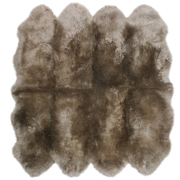 【値下げ】ムートンラグ　8匹もの　170✖️160 ムートンラグ 約170×160cm 8匹サイズ ワイン : ヤマドウ