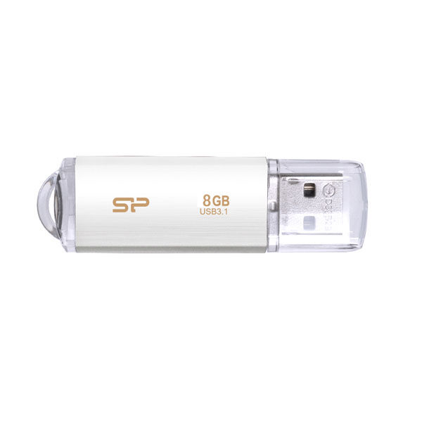 シリコンパワー キャップ式USB3.1メモリー　8GB　ホワイト×5本 SPAS008GU3B02WX5 1セット（5本）（直送品）