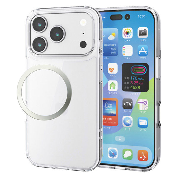 iPhone17 Pro ケース ハイブリッド 衝撃吸収 クリア PM-A25CHVCKCR エレコム 1個（直送品）