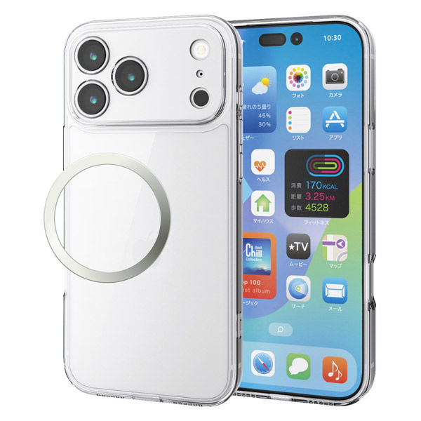 iPhone17 Pro Max ケース ハイブリッド 衝撃吸収 極限保護 クリア PM-A25DHVCKKCR エレコム 1個（直送品）