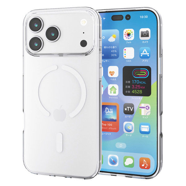 iPhone17 Pro Max ケース ソフト 衝撃吸収 MAGKEEP クリア PM-A25DUCTMGCR エレコム 1個（直送品）