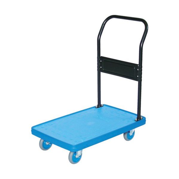 トラスコ中山 TRUSCO MKP樹脂製台車 固定式 716X436 エアキャスター付 ブルー MKP-158AC-B 1台（直送品）