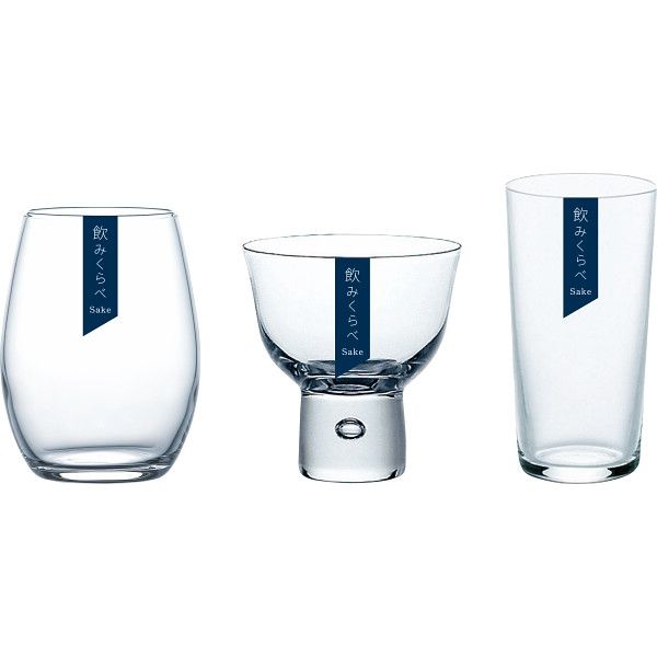 【ギフト包装】東洋佐々木ガラス　飲み比べ酒グラス3種セット　210157054　1セット(2個)（直送品）