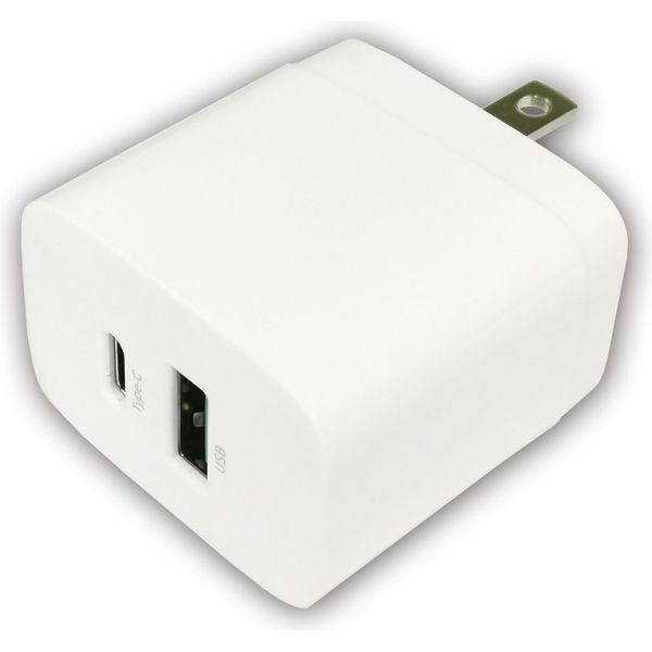 磁気研究所 USB PD・QC対応 Type-C/A 20W AC充電器 ML-PDUS2P20WH HIDISC 1個（直送品）