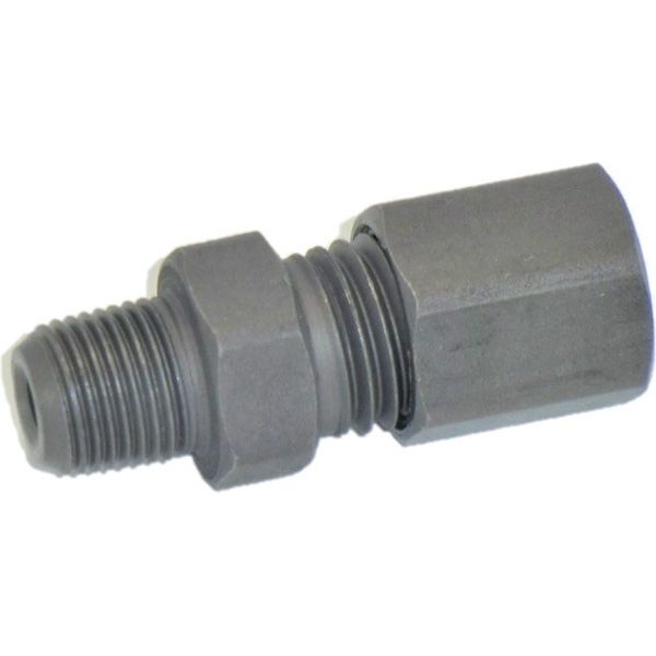 マルエム産業 高圧継手 くい込み コネクター（オス）鋼管外径16mm×PT3/8ネジ MC16-PT3/8 1個（直送品）