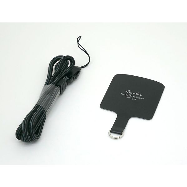 スマホ用安全コード ペタスト レギュラー ブラック PSR01 1個 アイガーツール（直送品）