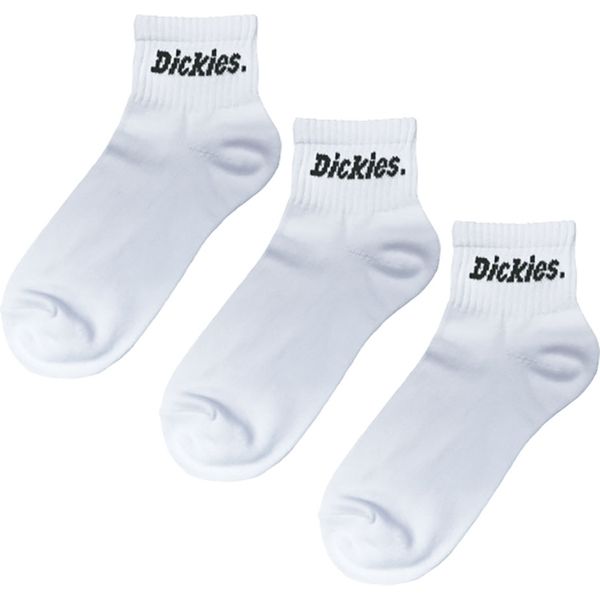 ディッキーズ（Dickies） D-3245 ロークルー３Ｐ ホワイト F コーコス信岡 1セット（３足入）（直送品）