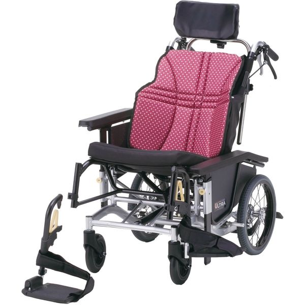 日進医療器　軽量リクライニング・ティルト車椅子　NAH-UC　フットサポート リクライニング&ティルト式 高床型介助用車いす ウルトラ NAH-UC