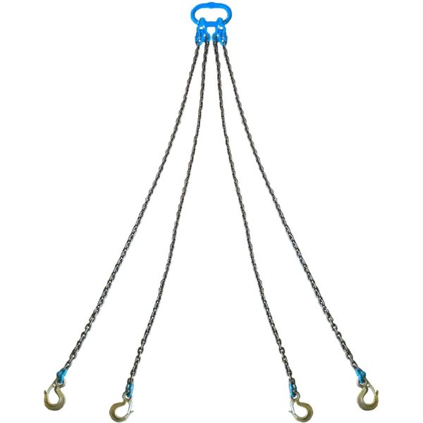 アイビッグ ４点吊りチェーンバネフックセット　10mm　使用荷重8t 31059 1セット（直送品）