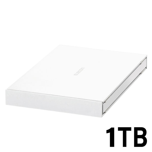 SSD 外付け ポータブル 1TB USB3.2(Gen1) 耐衝撃 ホワイト ESD-EJ1000GWHR エレコム 1個