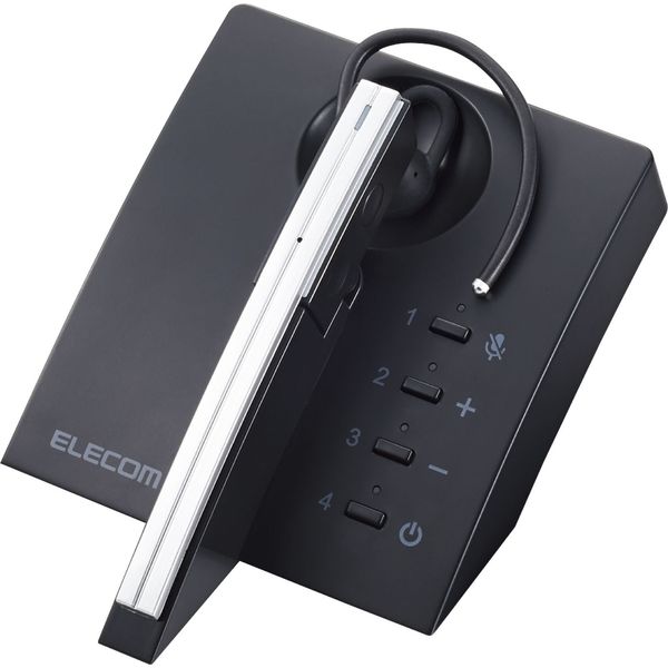 エレコム Bluetooth片耳ヘッドセット/コントローラー内蔵充電ドック付/ノイズキャンセル対応 LBT-HSC50PCSV 1個