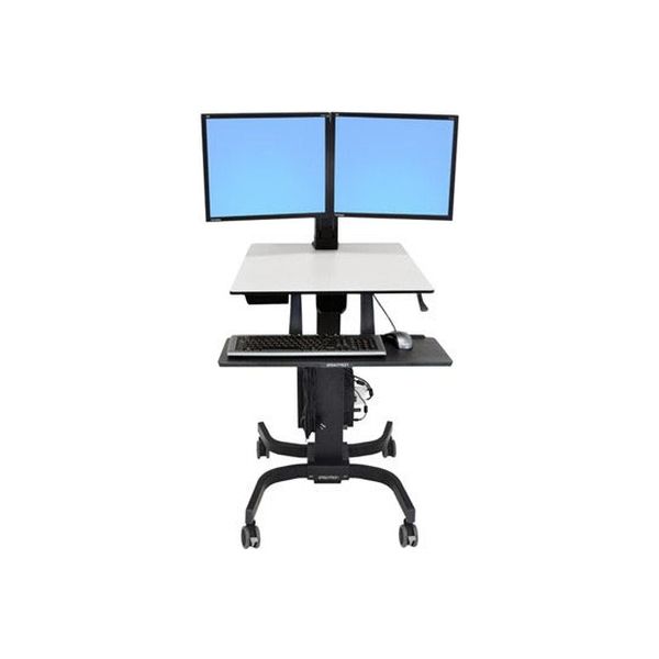 ERGOTRON WorkFit-C 中型ディスプレイ・デュアル 昇降式ワークステーション 24-214-085 1個（直送品）