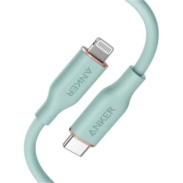 Anker PowerLine III Flow USB-C & ライトニング ケーブル(0.9m ミントグリーン) A8662061（直送品）