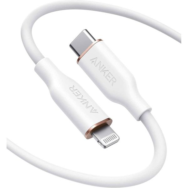 Anker PowerLine III Flow USB-C & ライトニング ケーブル(1.8m クラウドホワイト) A8663021（直送品）