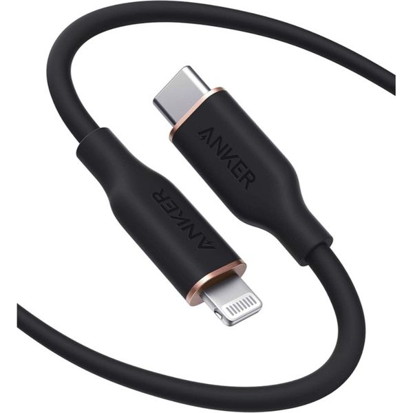 Anker PowerLine III Flow USB-C & ライトニングケーブル(1.8m ミッドナイトブラック) A8663011（直送品）